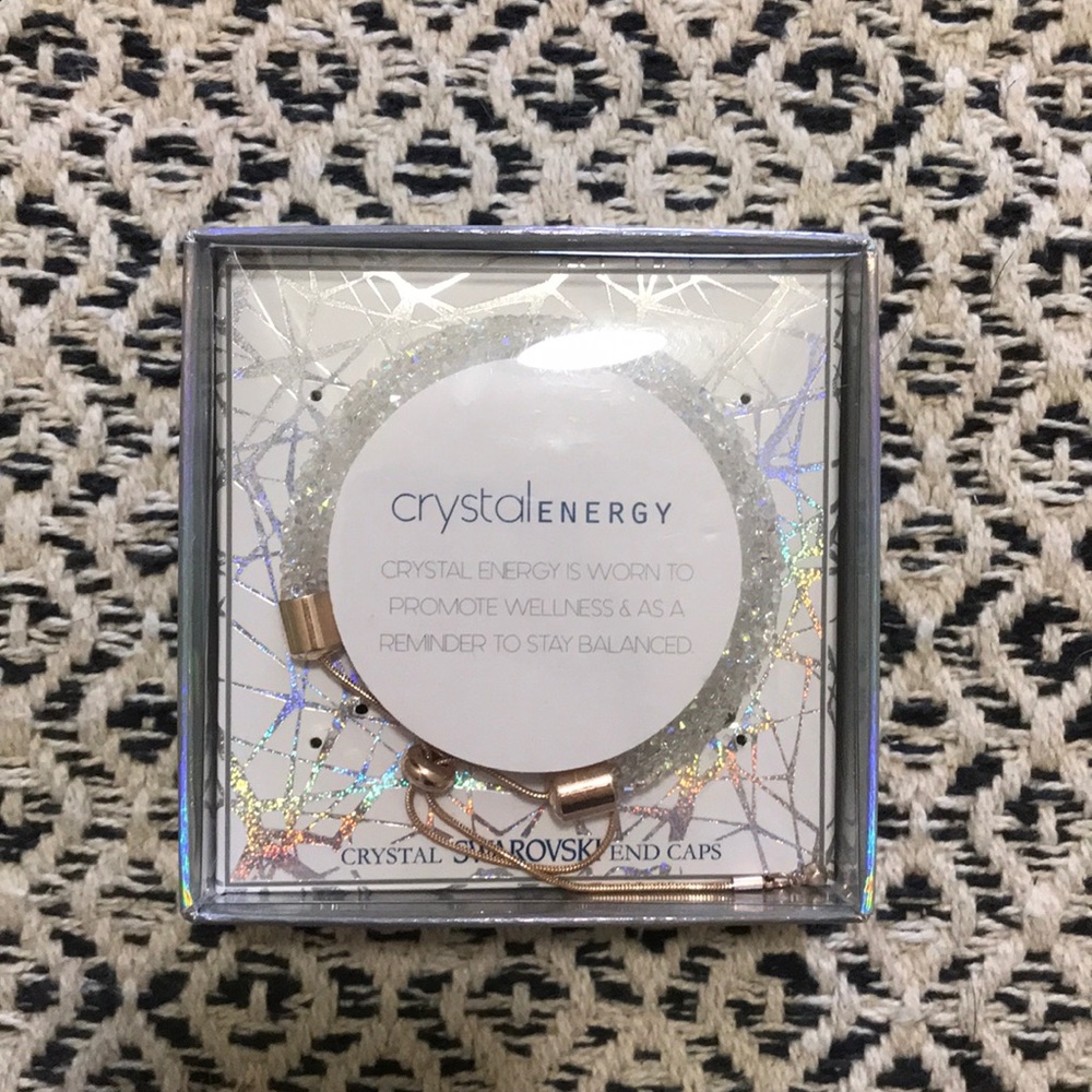 Crystal Energy bracelet with Swarovski end caps